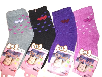 Упаковка 12 шт Детские махровые носки для девочек 